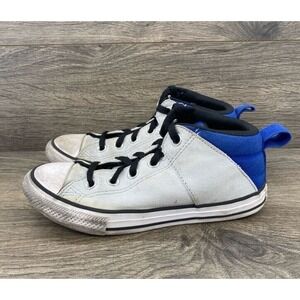 Converse Chuck Taylor All Star Boys Sneakers‎ Shoes Size 2 White Royal Blue